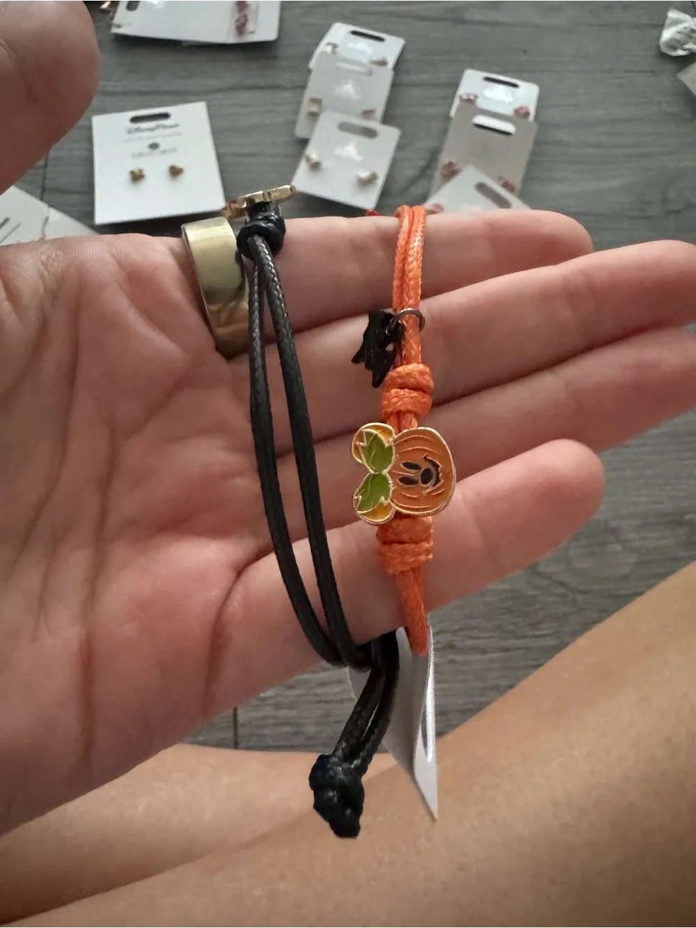 Disney Parks - Halloween Mickey Charm Bracelet and Necklace Set